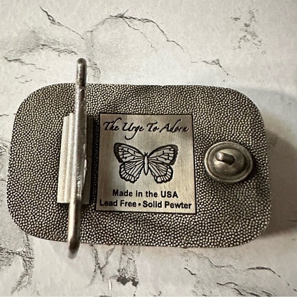 Red Glitter Western cowgirl Belt Buckle Repurposed Rockabilly OOAK Resined 1973 - Picture 6 of 11